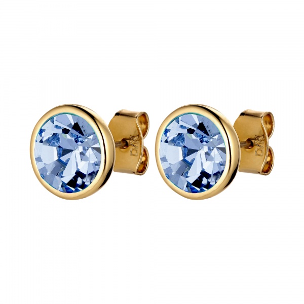 Dyrberg Kern Dia Gold Earrings - Light Sapphire